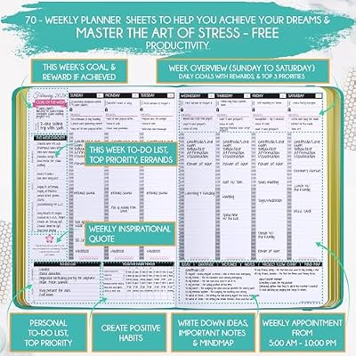 2026-2027 Weekly and Monthly Planner - 16 Month Life Planner with Productivity Time Management Daily Reflection and Gratitude Journal Includes Vision Board, Stickers & Gift Box - Aug 2026-Dec 2027