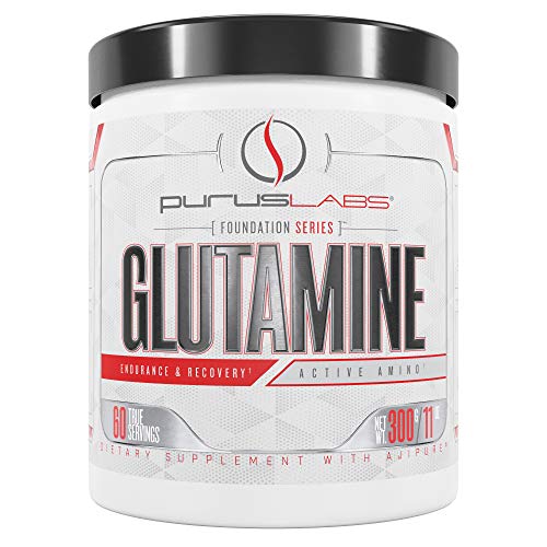 Purus Labs Foundation Series Glutamine | Pure Fermented Glutamine for Recovery, Hydration, Volumization, Health | 60 Servings | Unflavored