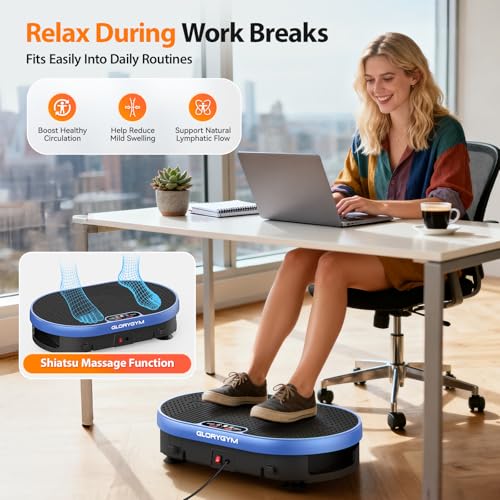 Image of Vibration Plate Exercise Machine for Body Shaker Machine & Weight Loss, Shake Plate with Resistance Bands, 120 Speed Levels, Remote Control, Full Body Workout, Compact Home Gym Equipment