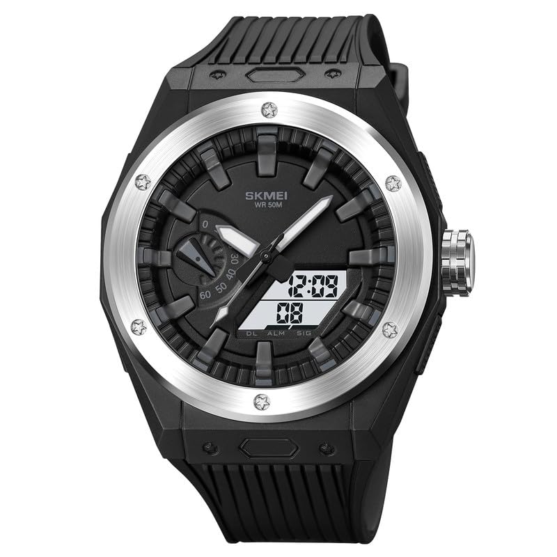 SKMEI Men Watch Dual-Display Electronic Watch with Luminous 50m Waterproof Watch Fashion Mutifunctional Sports Watch for Men - 2103 (B0CDQNXLHM) Amazon Price History, Amazon Price Tracker