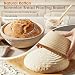Kikcoin 13 PCS Sourdough Starter Kit with Round & Oval Banneton, Sourdough Bread Baking Supplies with Handmade Baskets, Bread Proofing Basket with Starter Jar, Bread Making Tools Kit for Beginners gallery 4