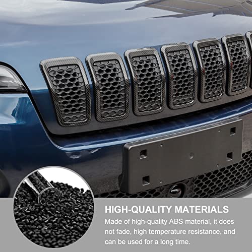 Image of JeCar Grill Inserts for 2019+ Jeep Cherokee (Carbon Fiber Grain)