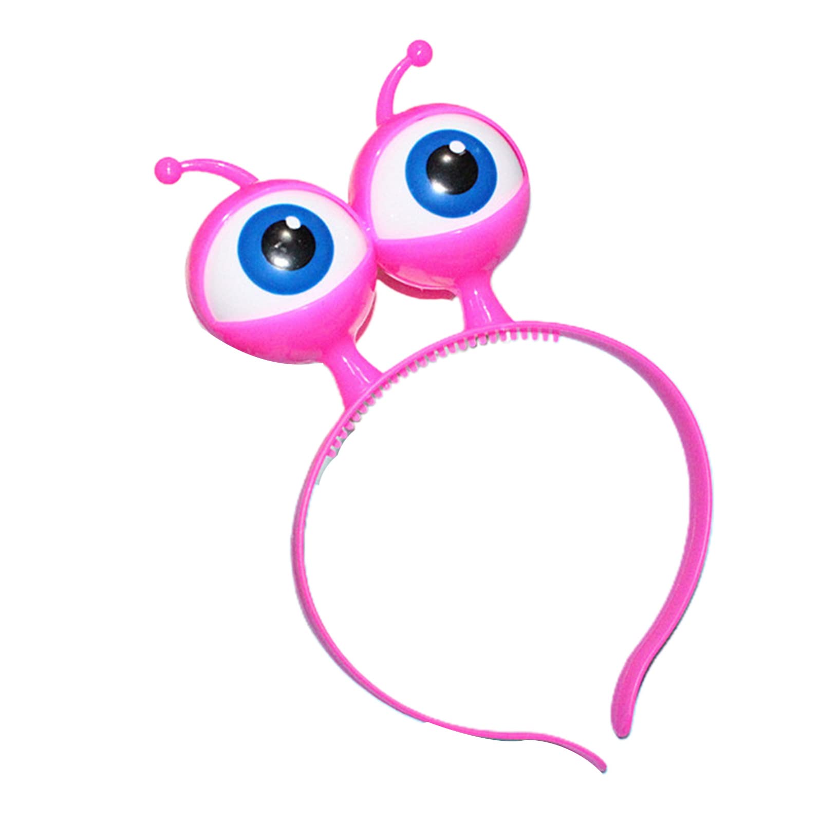 Jiingekk Pink Cute Headwear, Glowing Eyeball Hair Hoop Flashing Led Light Up Headband Alien For Head Boppers Cosplay Party Headwear For Halloween