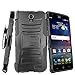 ZTE Prestige 2 Case, ZTE Maven 3 Case, ZTE Prelude + Case, ZTE Overture 3 Case, ZTE ZFive 2 Case,IDEA LINE(TM) Combo Holster Kickstand Belt Clip - Black