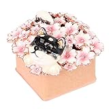 HMEI Caja joyero Organizador Shiba Inu Joyería Caja Mini Perro Trinket Caja Cristal Animal Estatua Joyería Organizador Caja Única Anillo Titular Regalo para (Color : Jewelry Box E)