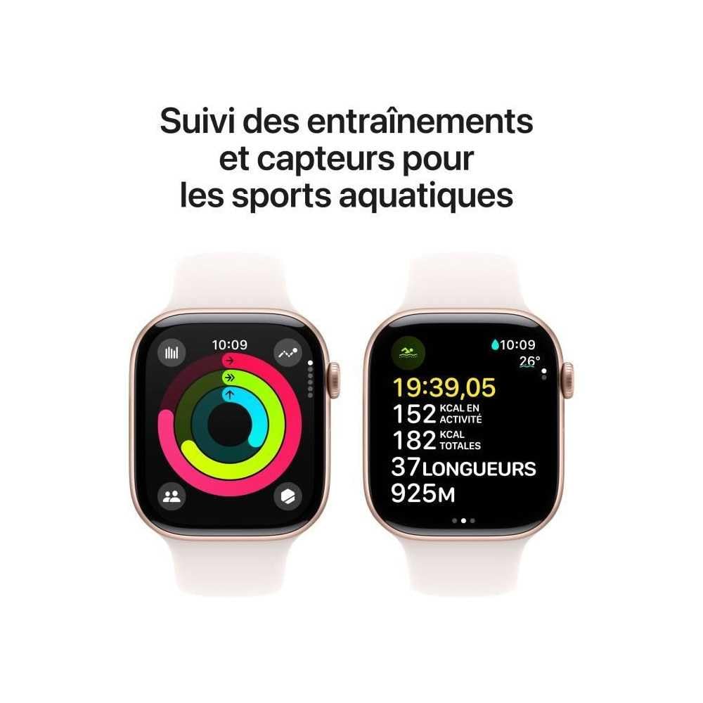 Apple Watch Series 10 (GPS, 46MM) Case Oro Rosa in Alluminio con Cinturino Sport Rosa Gara, S/M (Ricondizionato)