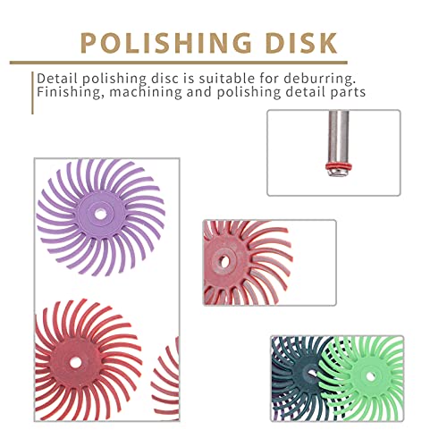 Villcase 24Pcs Kit Tools Bristle Rotary Assortment Detail Tool Deburring Disc Buffing Radial For Accessories Brushes Brush Wheel Finishing Cleaning Pad Abrasive Polishing Impeller Gap #TOP27
