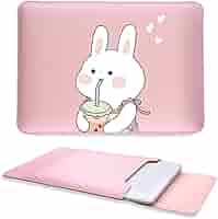 【Esther Bunny】 13 inch PU embroidery notebook pouch Esther Bunny】 13 inch PU embroidery notebook pouch Kakao
