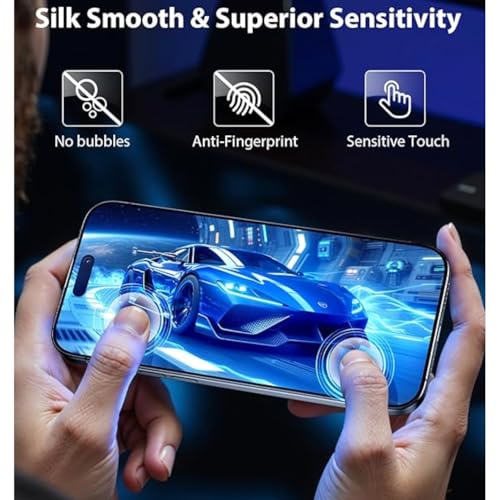 Image of Premium Tempered Glass Screen Protector Guard For iPhone 17 / iPhone 17 Pro (6.3 Inch, Pack of 2) | HD Clear, 9H Hardness Shatterproof, Edge to Edge Coverage With Easy to installation kit