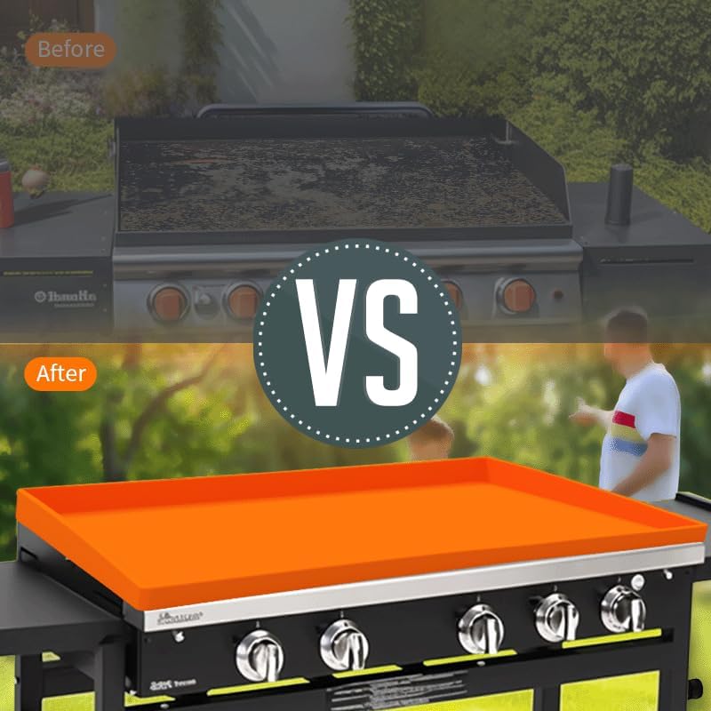 Miniatura 4 de Alfombrilla de silicona de 36 pulgadas para Blackstone, cubierta protectora de silicona de borde completo mejorada de 36 pulgadas, cubierta