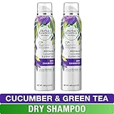Herbal Essences, Dry Shampoo, Paraben Free, BioRenew Cucumber & Green Tea, Aloe and Sea Kelp, 4.9 fl oz, Twin Pack