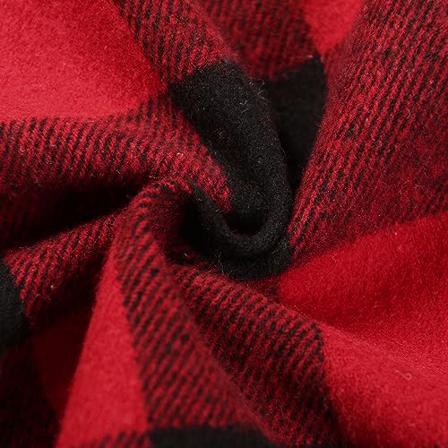 Image of Girls Flannel Plaid Shacket Button Down Long Sleeve Casual Shirt Shackets Fall Jacket Clothes