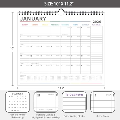 lbylyhxc wall calendar 2025-2026 - runs from july 2025 to december 2026-18 monthly calendar 2026 thick paper includes major holidays and dedicated space for notes and important dates colorful calendar 2025-2026