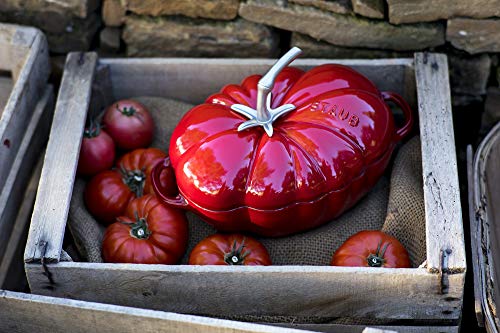 STAUB-Cast-Iron-Dutch-Oven-3-qt-Tomato-Cocotte-Made-in-France-Serves-2-3-Cherry