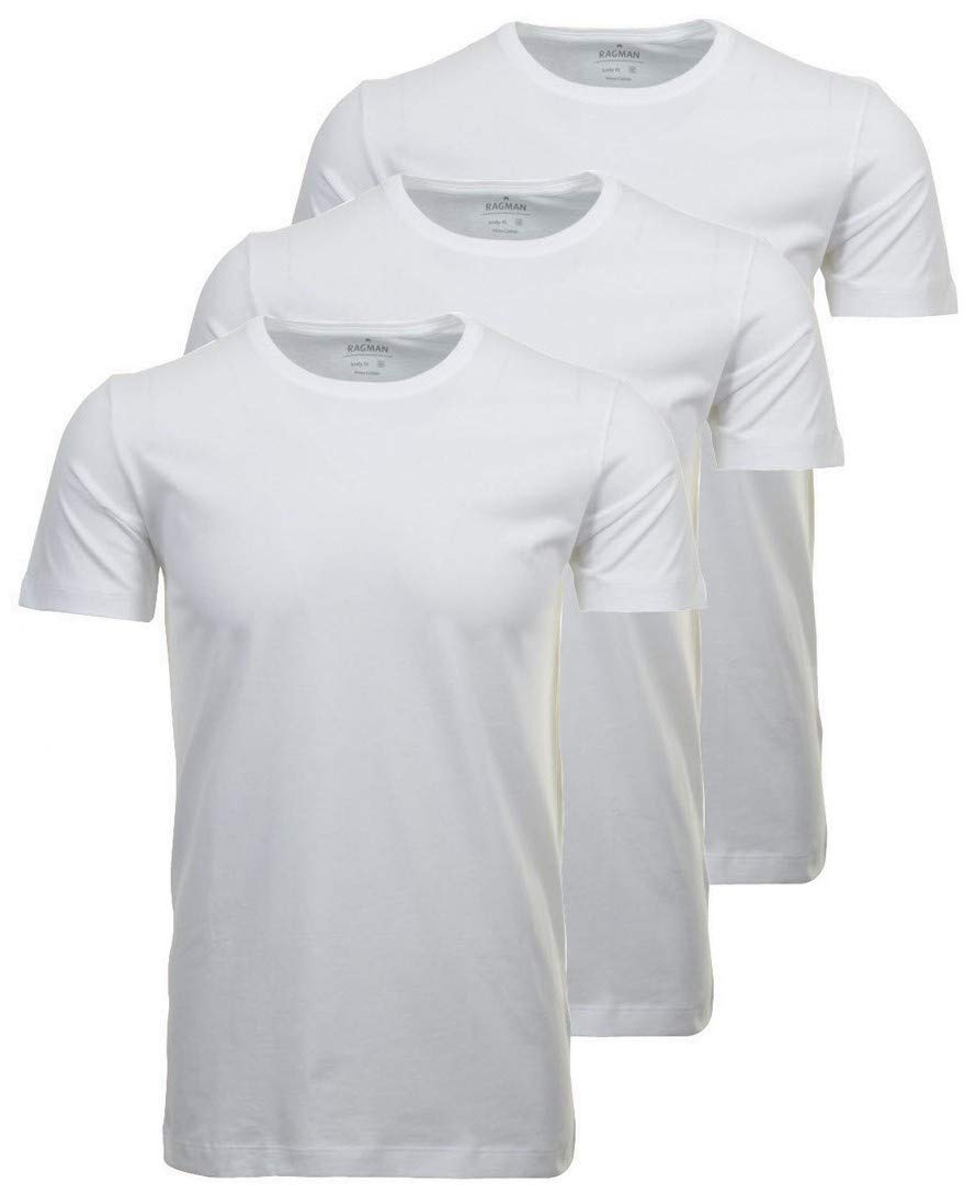 RAGMAN Herren 2 T-Shirt Doppelpack Bodyfit mit Rundhals
