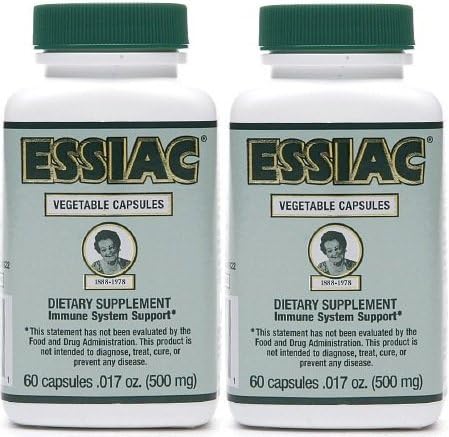 Essiac 500 Mg, 60 Vegetarian Capsules (2 Pack)