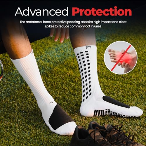 Lite - Protective Athletic Grip Sock with Metatarsal Padding Foot Protection, Anti-Slip Grip Pads, Non Slip Socks4