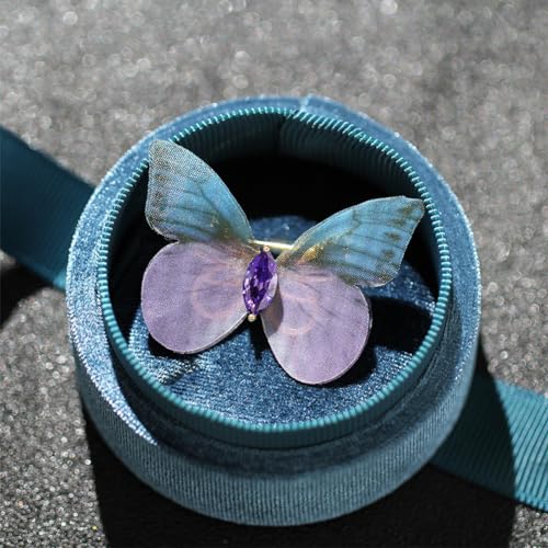 Image of 3D Butterfly Brooch Pins Beautiful fabric butterfly Pin Decorative Pins Art Curtain Crafts Decoration Home Decor Accessory
