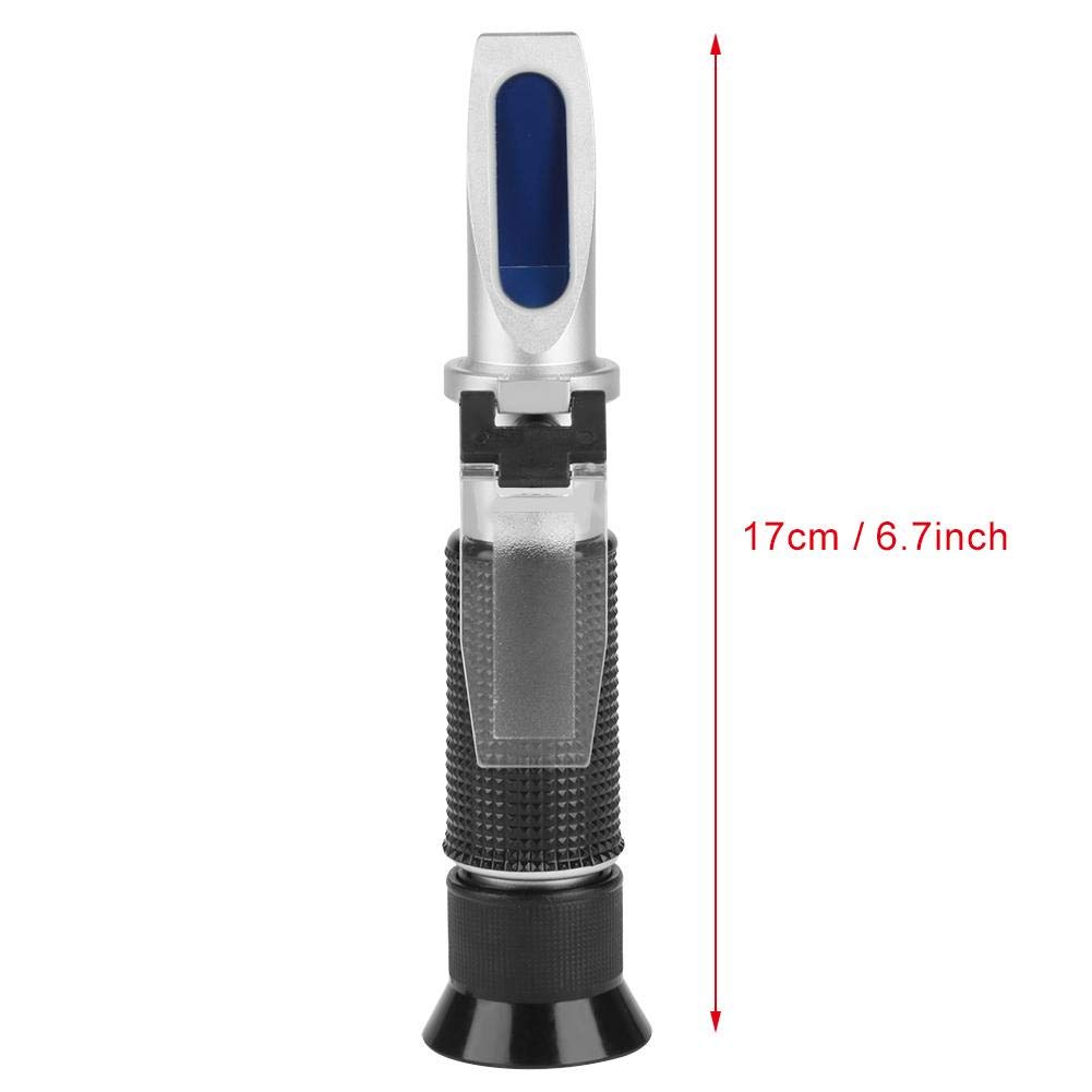 Akozon Refractómetro de salinidad, 1 unid Profesional 0-28% Precisión precisa del salinómetro Refractómetro Medidor del probador de salinidad de Alimentos para acuarios de Agua de mar y Peces Marinos