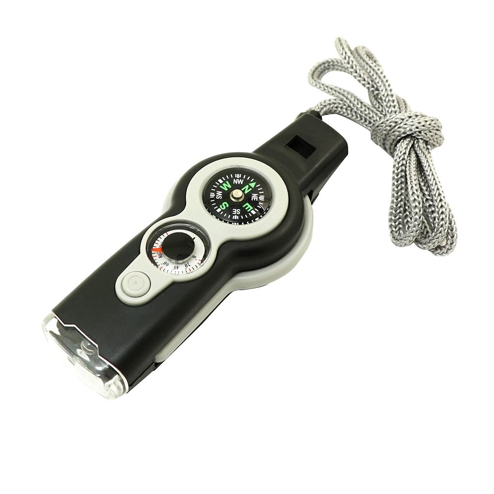 Juego de 10 silbatos de emergencia 7 en 1 con cordón, silbatos ligeros, lupa multifunción, herramientas de supervivencia de seguridad, montañismo
