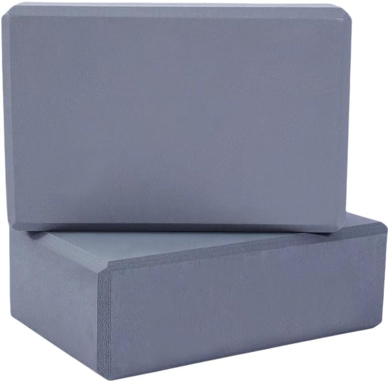 Yoga Blocks 2 Pack, Lightweight Premium EVA Foam Yoga Blocks, Non Slip Supportive Foam Blocks Yoga Prop Accessories for Yoga, Pilates, Stretching and Meditation, Women Men Yogi Beginners