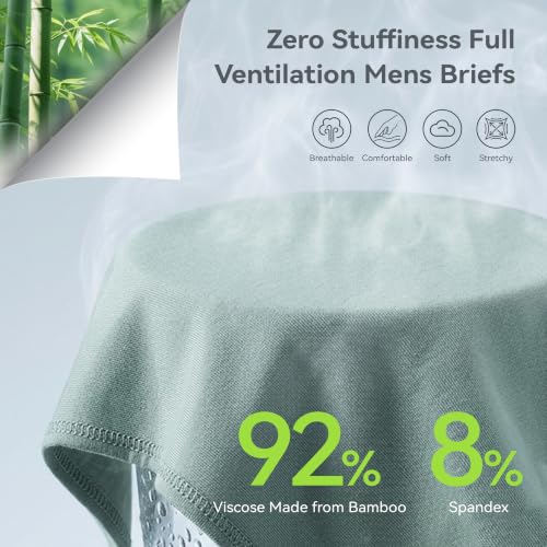 Image of Ultra Soft Men's Brief Viscose Made from Bamboo Classic | Breathable moisture-wicking underwear keeps fresh, while the stretch waistband and low-rise fit deliver lasting comfort.