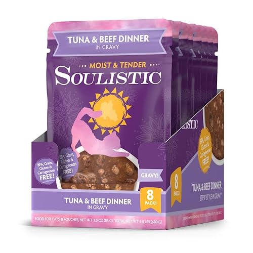 Soulistic Moist & Tender Tuna & Beef Dinner In Gravy Wet Cat Food, 3 Oz., Case Of 8 #TOP3