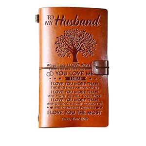 Valentines Day Gifts for Him, to My Husband Gifts Leather Journal, Fathers Day Anniversary Birthday Gifts for Husband…