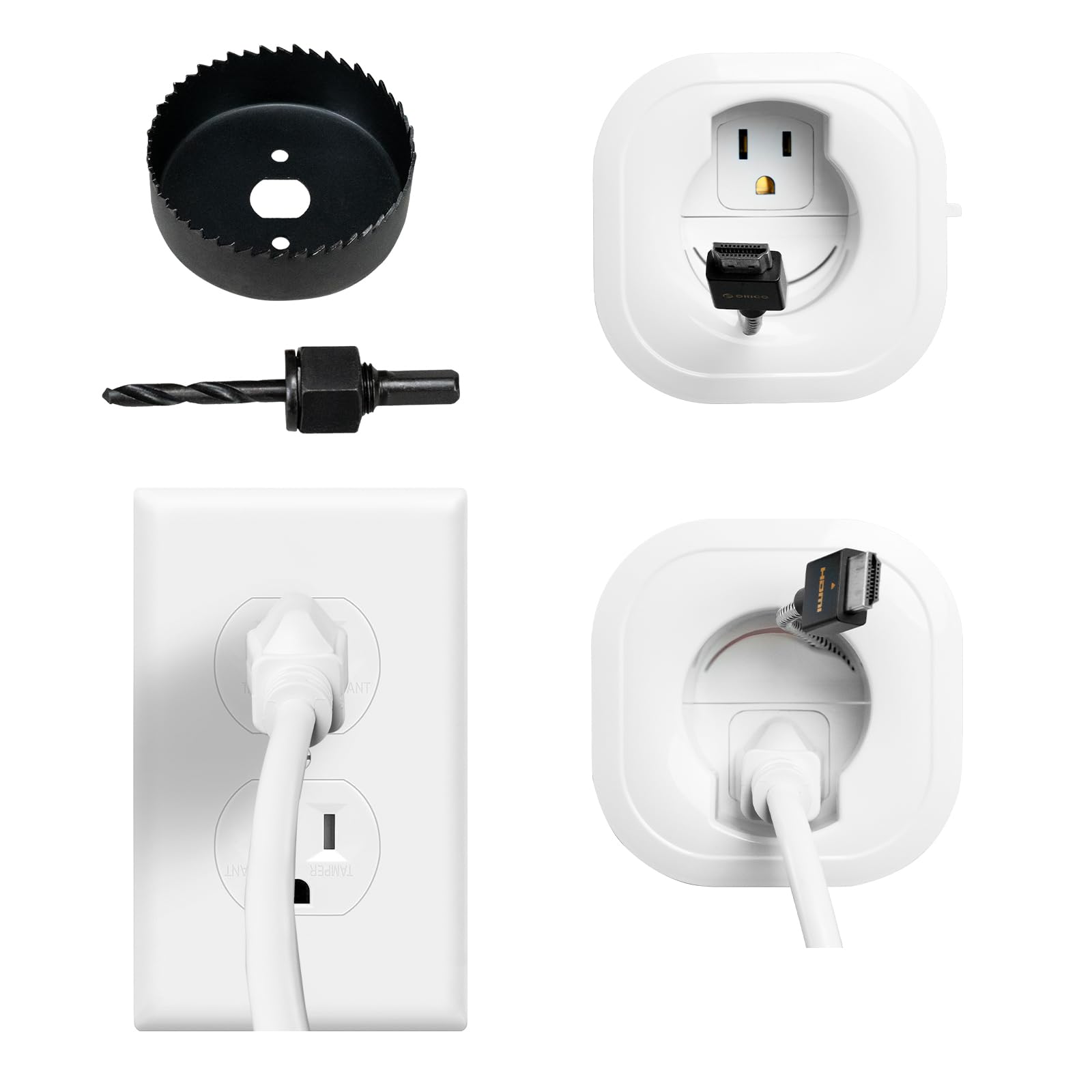 Cache-câble TV mural facile à installer pour fils électriques et audio - 8