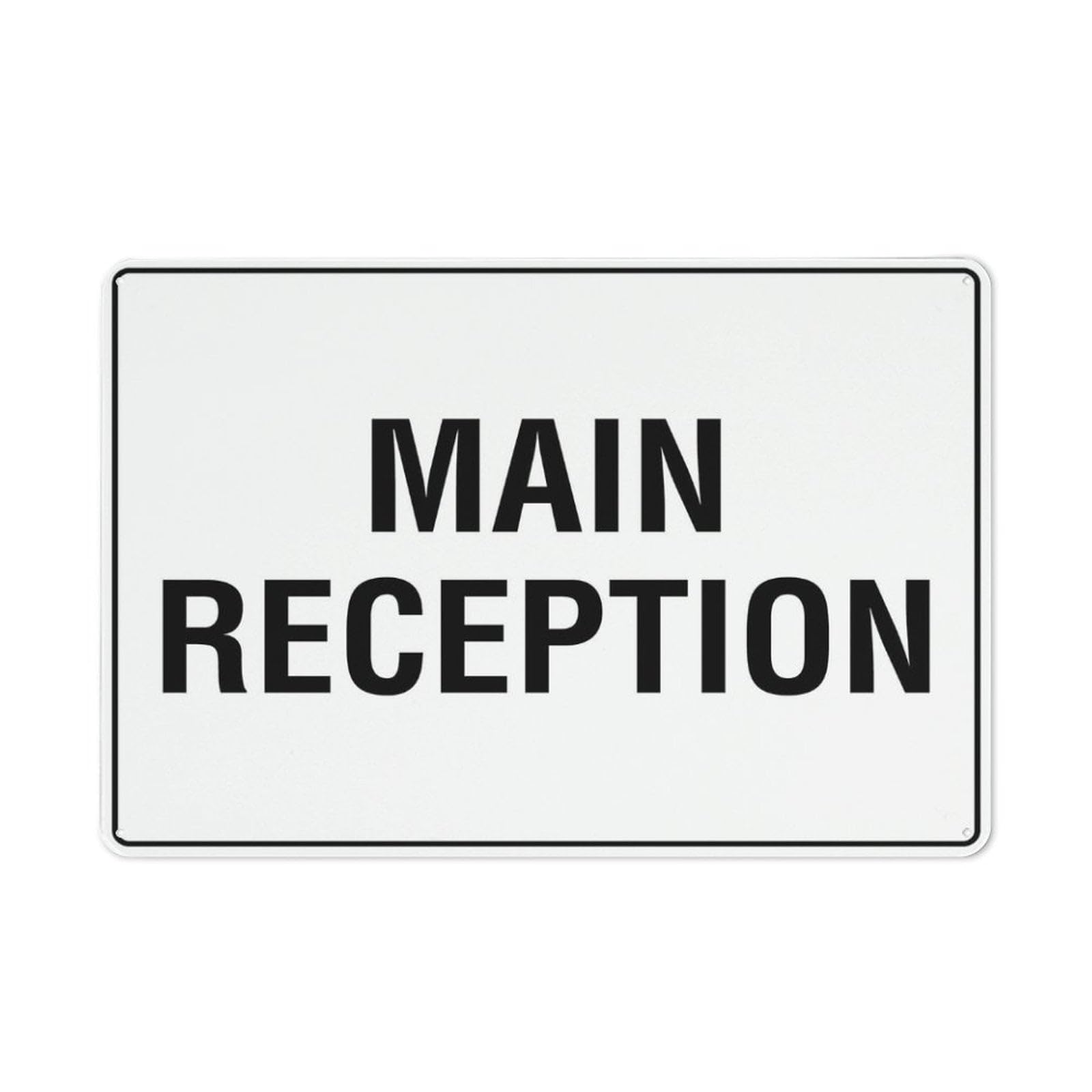 peiyeety Main Reception Sign 8X12 Inch Rust Free Aluminum Easy to Read & Sturdy KeepOutdoor Metal Signs for Home Farm Yard
