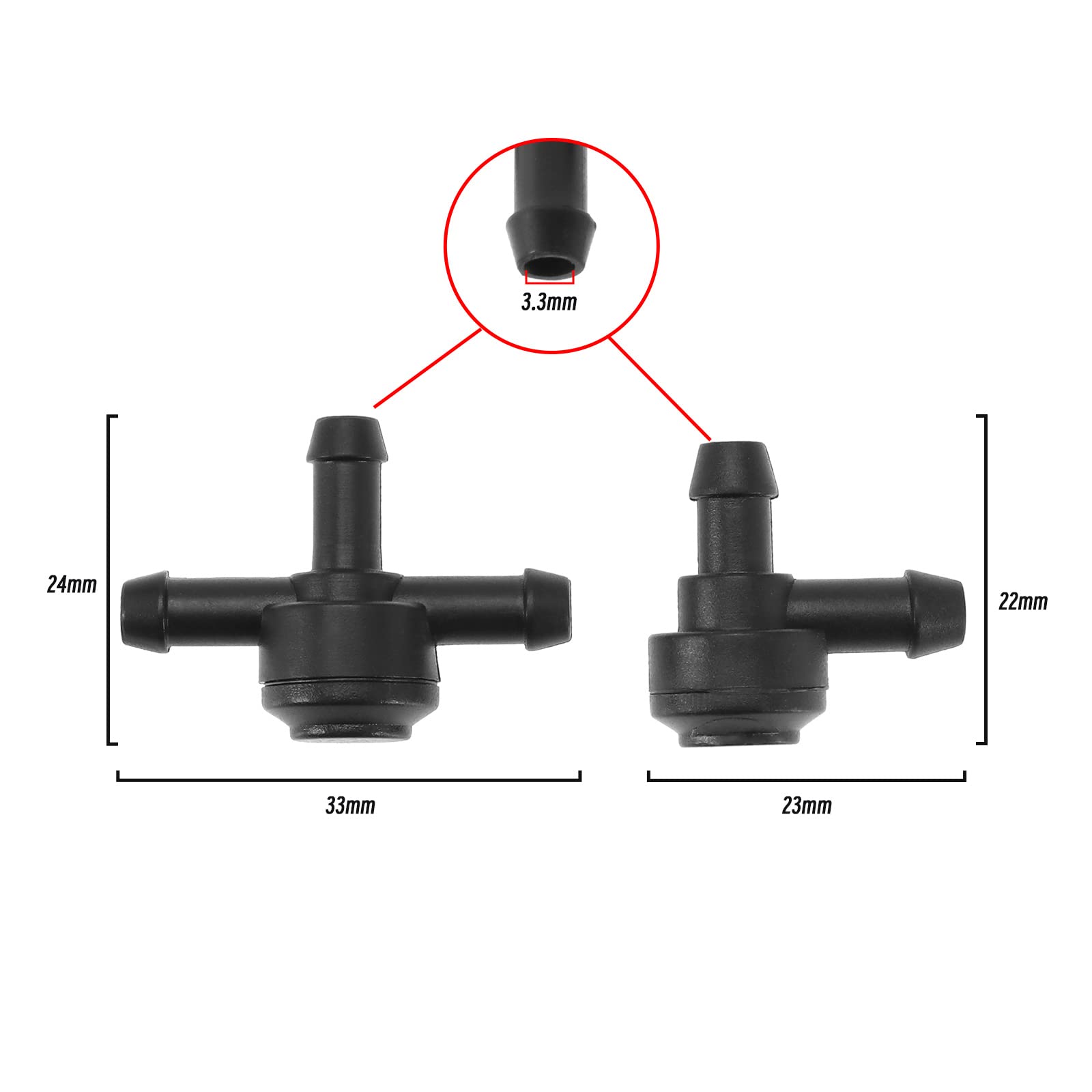 Valvola Di Ritegno Per Lavavetri Auto 2 Pezzi Connettore 2 E 3 Vie Compatibile Volvo C30 C70 S40 S60 S70 S80 V50 V70 XC60 XC70 XC90