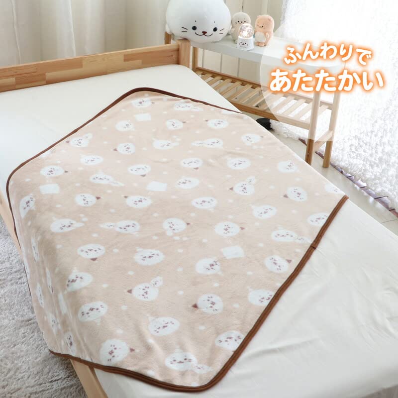 Amazon.co.jp: しろたん ハーフ毛布 100×140cm 《お休み柄》 あったか