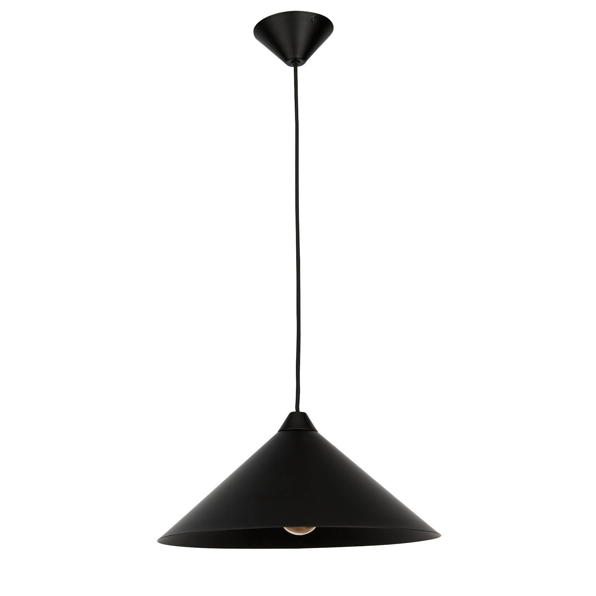 firstchoicelighting Black Ceiling Pendant Light, Modern Kitchen Dining Island Lighting, Diameter 40cm, Height Adjustable