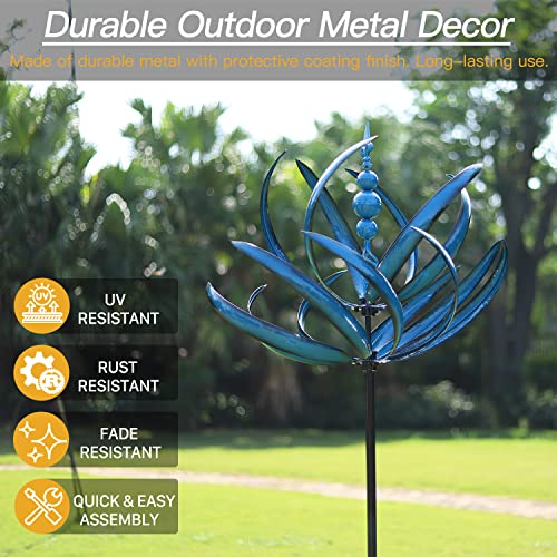 Cyan Oasis WS-MC10-001 91 Inch Wind Spinners Outdoor - Extra Large Outdoor Metal Wind Sculptures Spinners thumb #2