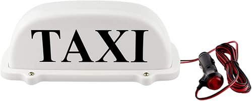 Miniatura 9 de 12V LED WhiteLight Magnetic Taxi Sign Roof Top Car Super Bright Light Lamp with 3 Meter Power Plug Line Compatible with Driver Practitionersh