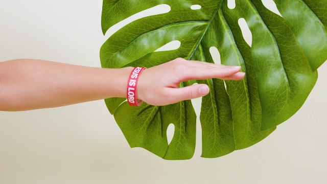Pulsera elástica reversible símbolo Jesús pez miniatura 7