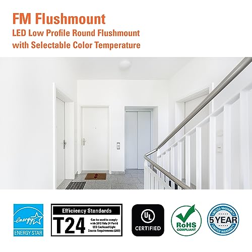 HALO 8 inch LED 3CCT Selectable Low Profile Round Flushmount - image 7