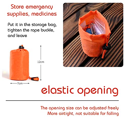 Image of Emergency Sleeping Bag,Lightweight Keep Thermal Waterproof Camping Bag PE Aluminum Film Emergency Blanket(Orange) Emergency Sleeping Bags for Camping Travel Backpacking Wild Adventure