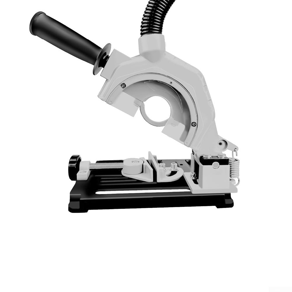 Supporto per smerigliatrice angolare per smerigliatrici da 115-125 mm, gamma di serraggio da 0°-65 mm e 45°-10 mm, supporto da taglio in lega di alluminio e ghisa con protezione per