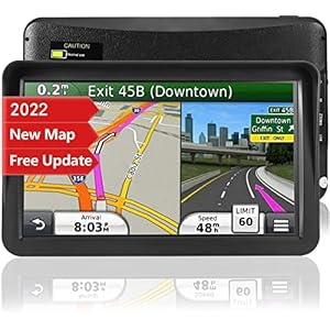 GPS Navigation for Car,Latest 2022 Map, 9 inch Touch Screen Real Voice Spoken Turn-by-Turn Direction Reminding…