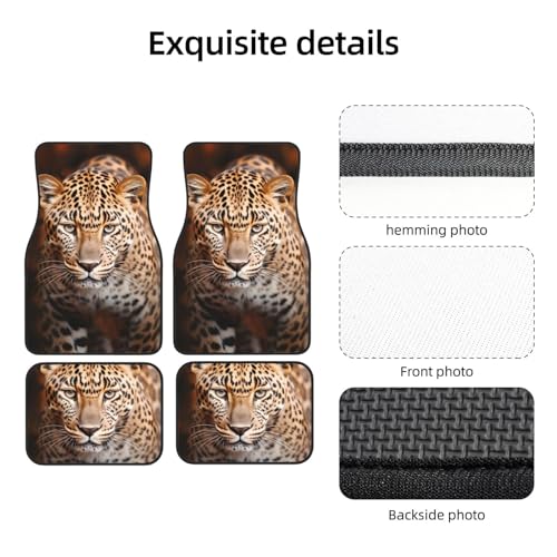 Tapis de sol voiture léopard marron pour passagers et aventures