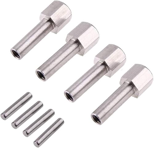 Miniatura 6 de ShareGoo - 4 unidades de cubo hexagonal de aluminio de 0.47 pulgadas (0.472 in), extensión de desplazamiento de 0.984 in, adaptador de acoplador
