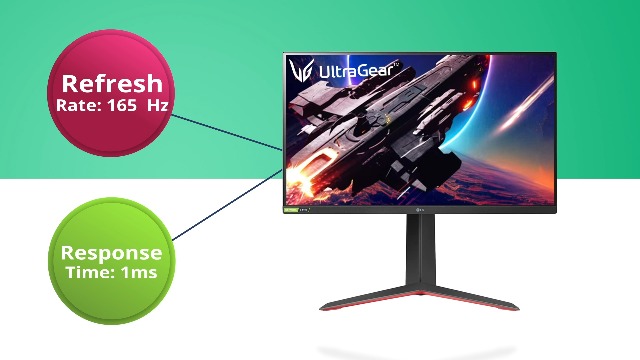 LG Ultragear QHD Nano IPS (27 inches / 68.5 cm) 165 Hz, 180 Hz 1ms