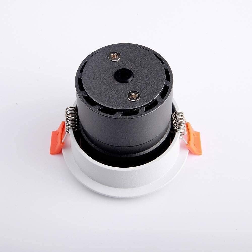 Foco LED empotrable COB para techo, luces de alta reproducción cromática, mejoras para el hogar, para sala de estar, comedor, lámpara de techo, color, 5 W, luz blanca