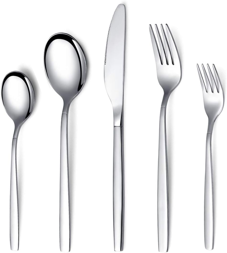 Berglander 30 Pieces Stainless Steel Cutlery Set, Flatware Set, Silverware Set, Tableware Set, Service for 6