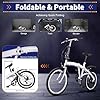 CHIMHOON Vélo pliant pour adulte de 20 pouces - Vélo pliable à 7 vitesses - Double frein en V - En acier carbone - Avant et arrière - Réglable en hauteur avec garde-boue (90 % pré-monté) #1