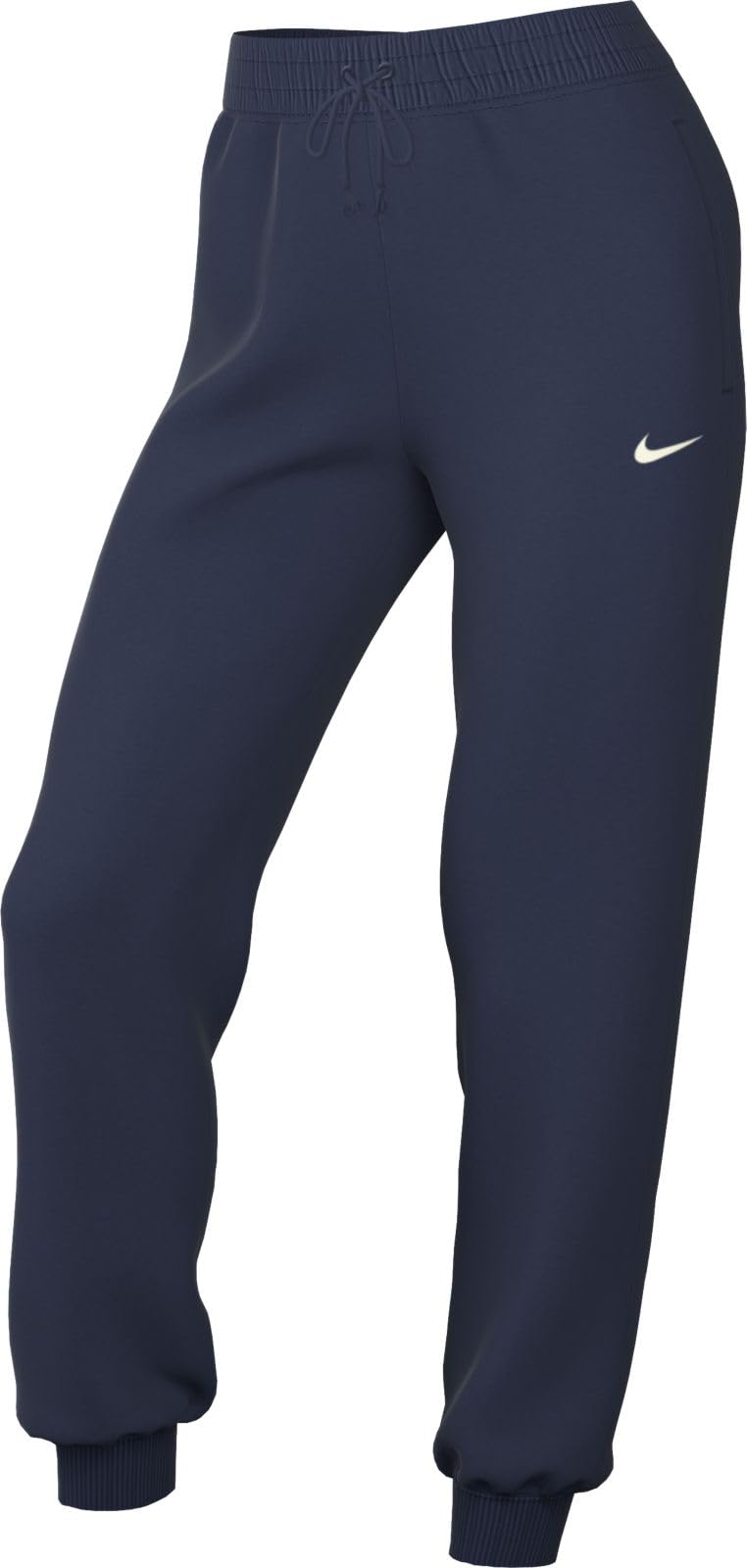 Nike Sportswear Phoenix Fleece Damen-Trainingshose Mit Mittelhohem Bund, Midnight Navy/Sail, FZ76...