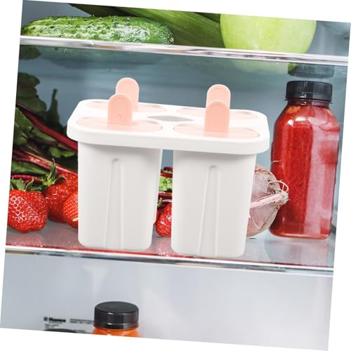 Molde para paletas de hielo de silicona con tapa colorida miniatura 6