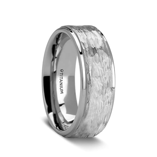 Titanium Hammered Finish Ring