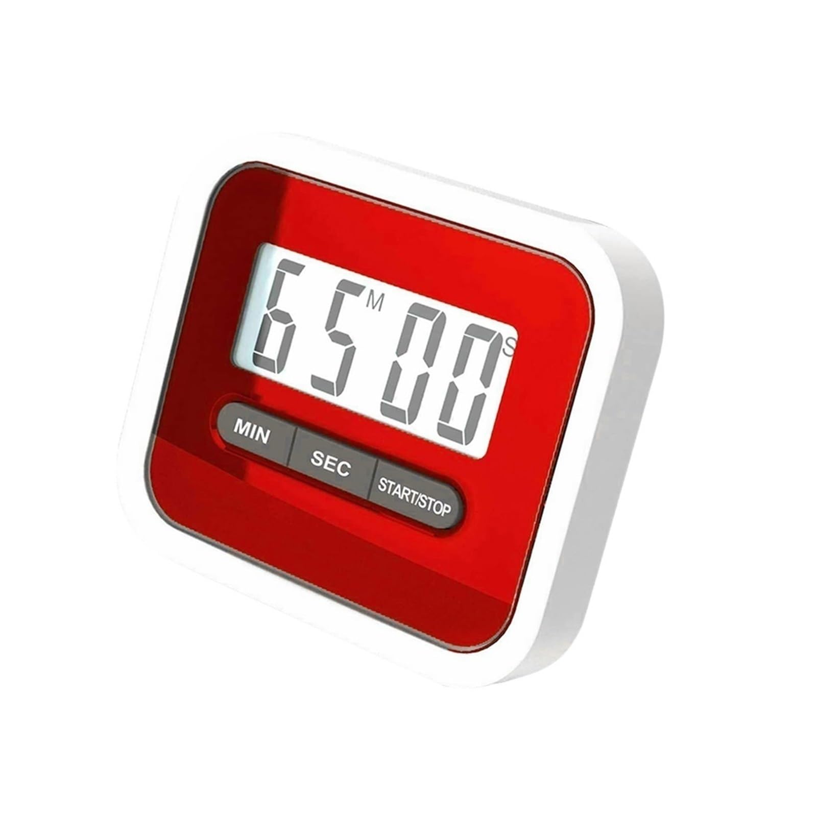 Kitchen Timer Digital Manual Countdown Alarm Clock Mechanical Cooking With LCD Screen For Baking Tools Reliable Efficient(RED)